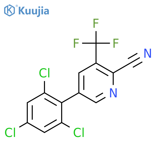 5-(2,4,6-Trichlorophenyl)-3-(trifluoromethyl)picolinonitrile structure