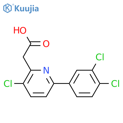 3-Chloro-6-(3,4-dichlorophenyl)pyridine-2-acetic acid structure