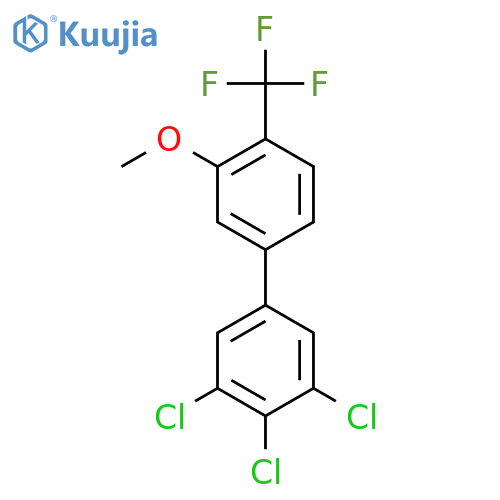 3'-Methoxy-3,4,5-trichloro-4'-(trifluoromethyl)biphenyl structure