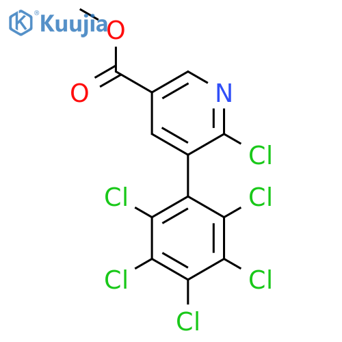Methyl 6-chloro-5-(perchlorophenyl)nicotinate structure