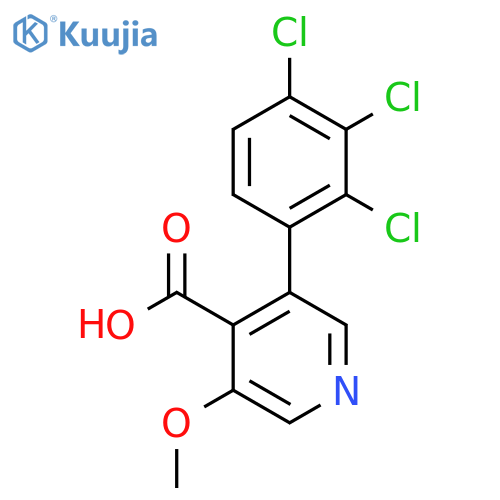 3-Methoxy-5-(2,3,4-trichlorophenyl)isonicotinic acid structure