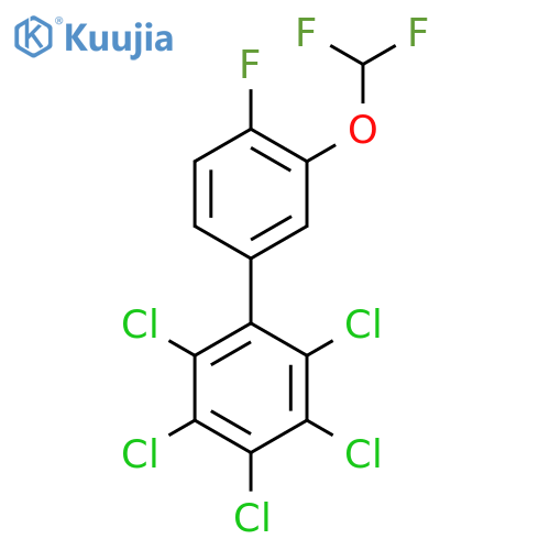 3'-(Difluoromethoxy)-4'-fluoro-2,3,4,5,6-pentachlorobiphenyl structure
