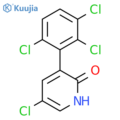 5-Chloro-2-hydroxy-3-(2,3,6-trichlorophenyl)pyridine structure