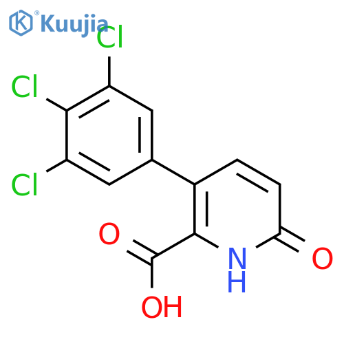 6-Hydroxy-3-(3,4,5-trichlorophenyl)picolinic acid structure