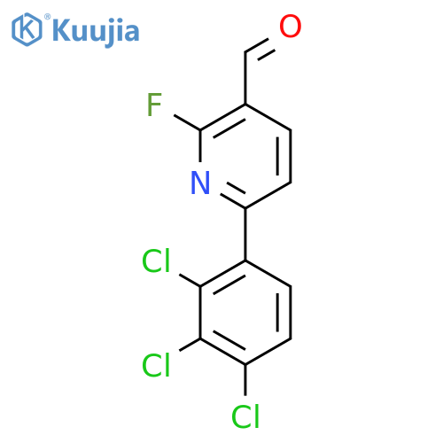 2-Fluoro-6-(2,3,4-trichlorophenyl)nicotinaldehyde structure