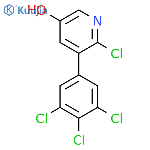 2-Chloro-5-hydroxy-3-(3,4,5-trichlorophenyl)pyridine structure