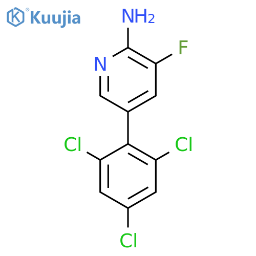 2-Amino-3-fluoro-5-(2,4,6-trichlorophenyl)pyridine structure