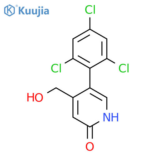 2-Hydroxy-5-(2,4,6-trichlorophenyl)pyridine-4-methanol structure