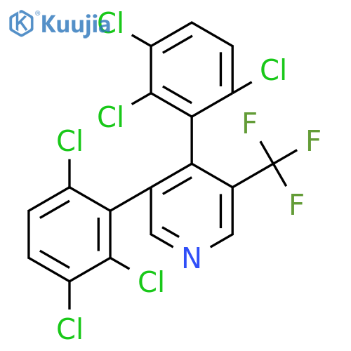 3,4-Bis(2,3,6-trichlorophenyl)-5-(trifluoromethyl)pyridine structure