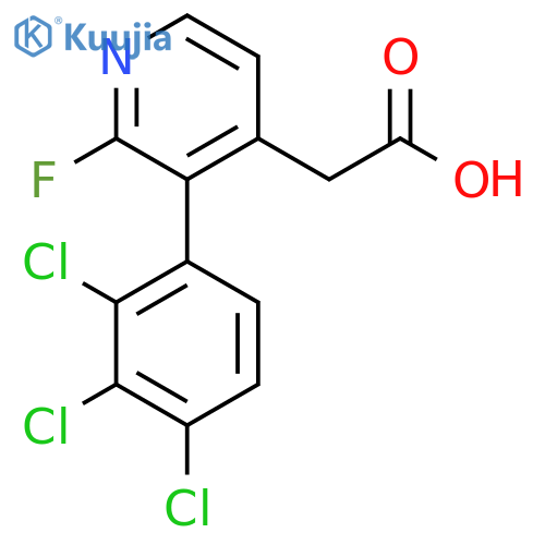 2-Fluoro-3-(2,3,4-trichlorophenyl)pyridine-4-acetic acid structure