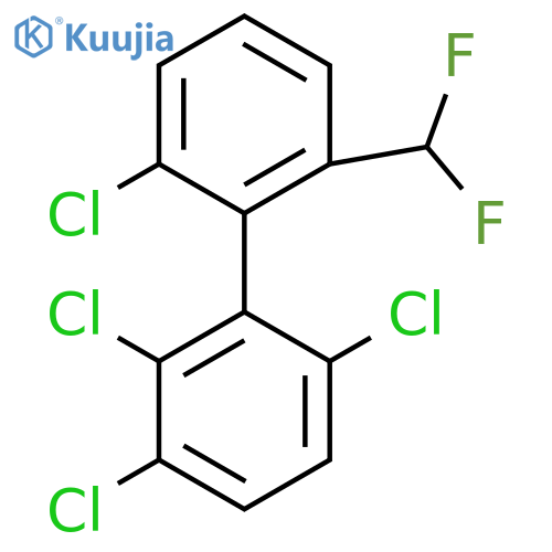 2'-(Difluoromethyl)-2,3,6,6'-tetrachlorobiphenyl structure