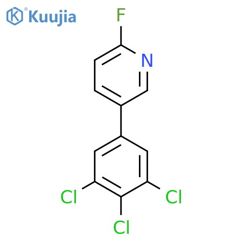 2-Fluoro-5-(3,4,5-trichlorophenyl)pyridine structure