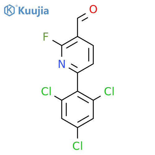 2-Fluoro-6-(2,4,6-trichlorophenyl)nicotinaldehyde structure