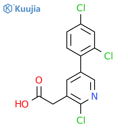 2-Chloro-5-(2,4-dichlorophenyl)pyridine-3-acetic acid structure
