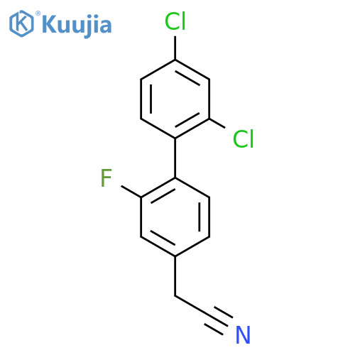 (2',4'-Dichloro-2-fluoro-biphenyl-4-yl)-acetonitrile structure