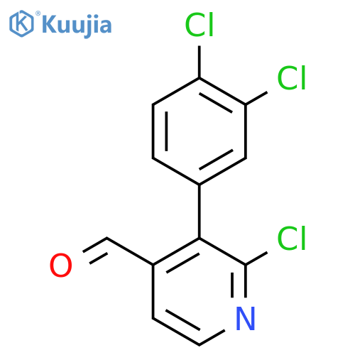 2-Chloro-3-(3,4-dichlorophenyl)isonicotinaldehyde structure