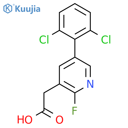 5-(2,6-Dichlorophenyl)-2-fluoropyridine-3-acetic acid structure