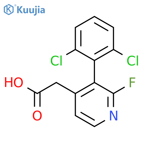 3-(2,6-Dichlorophenyl)-2-fluoropyridine-4-acetic acid structure