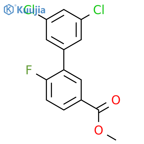 3',5'-Dichloro-6-fluoro-biphenyl-3-carboxylic acid methyl ester structure