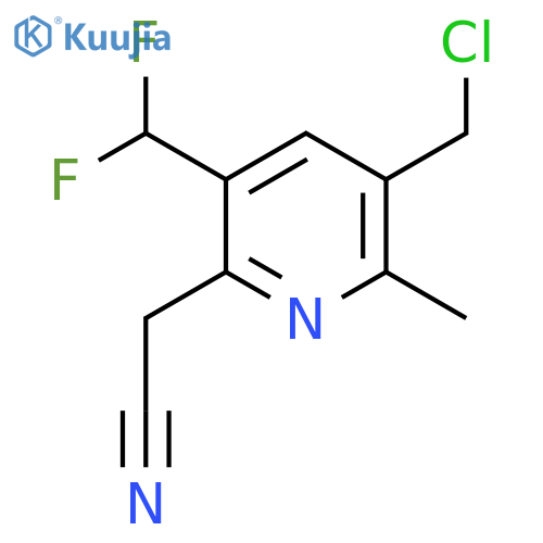 3-(Chloromethyl)-5-(difluoromethyl)-2-methylpyridine-6-acetonitrile structure