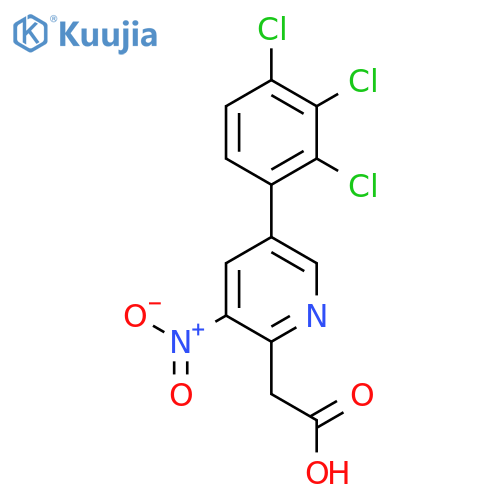 3-Nitro-5-(2,3,4-trichlorophenyl)pyridine-2-acetic acid structure