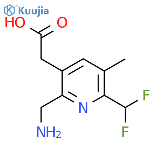 2-(Aminomethyl)-6-(difluoromethyl)-5-methylpyridine-3-acetic acid structure
