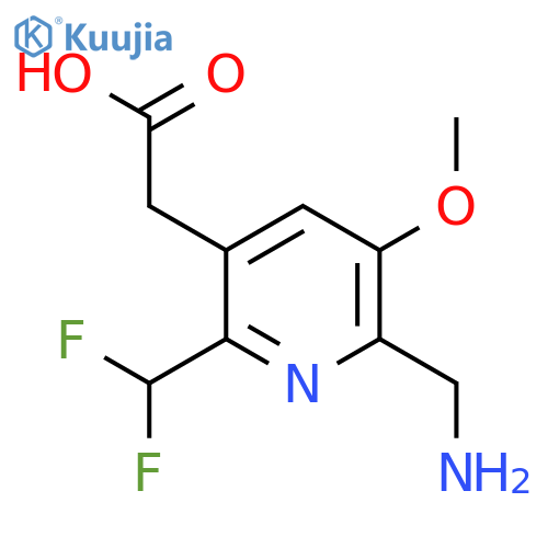 2-(Aminomethyl)-6-(difluoromethyl)-3-methoxypyridine-5-acetic acid structure