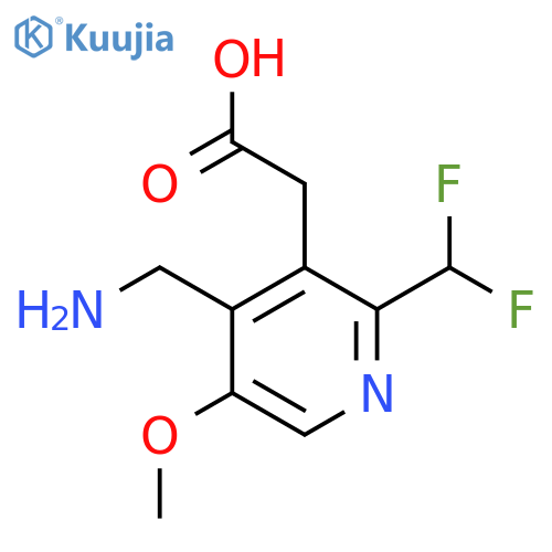 4-(Aminomethyl)-2-(difluoromethyl)-5-methoxypyridine-3-acetic acid structure