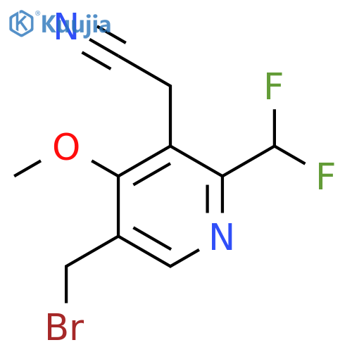 5-(Bromomethyl)-2-(difluoromethyl)-4-methoxypyridine-3-acetonitrile structure