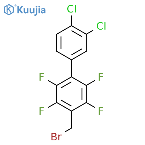 4-Bromomethyl-3',4'-dichloro-2,3,5,6-tetrafluoro-biphenyl structure