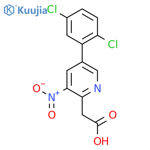 5-(2,5-Dichlorophenyl)-3-nitropyridine-2-acetic acid structure