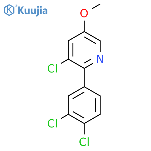 3-Chloro-2-(3,4-dichlorophenyl)-5-methoxypyridine structure