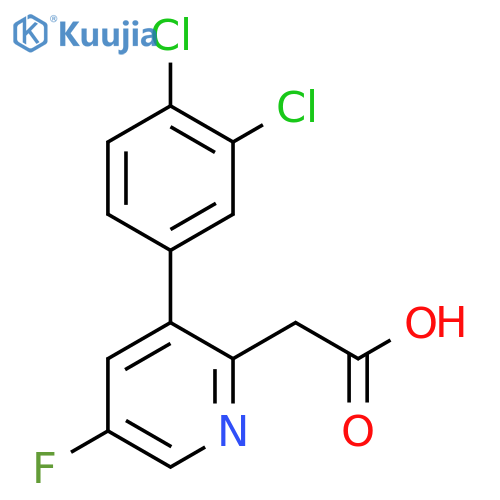 3-(3,4-Dichlorophenyl)-5-fluoropyridine-2-acetic acid structure