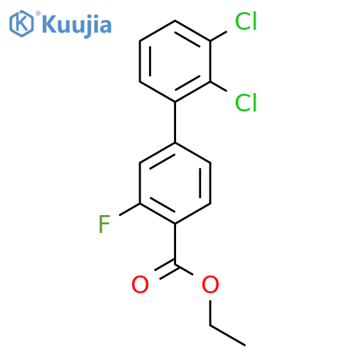 2',3'-Dichloro-3-fluoro-biphenyl-4-carboxylic acid ethyl ester structure
