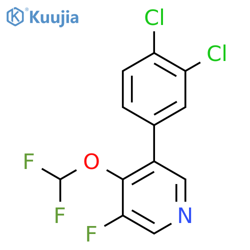 3-(3,4-Dichlorophenyl)-4-(difluoromethoxy)-5-fluoropyridine structure
