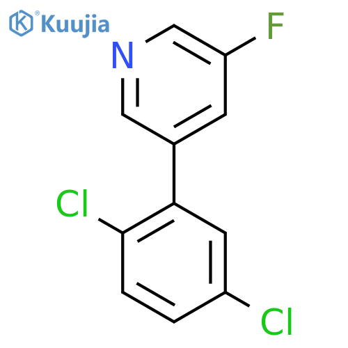 3-(2,5-Dichlorophenyl)-5-fluoropyridine structure
