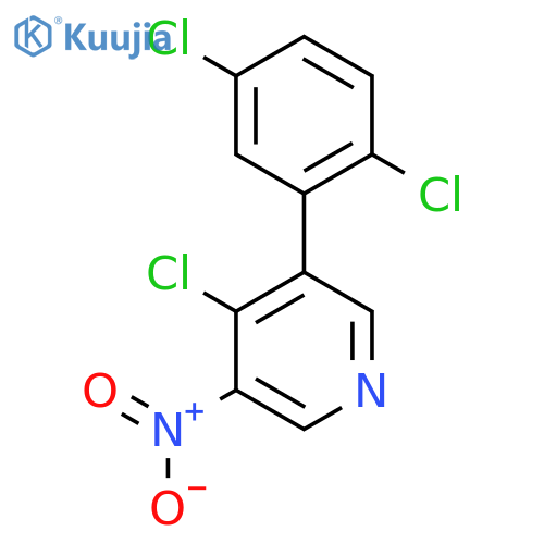 4-Chloro-3-(2,5-dichlorophenyl)-5-nitropyridine structure