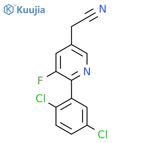 2-(2,5-Dichlorophenyl)-3-fluoropyridine-5-acetonitrile structure