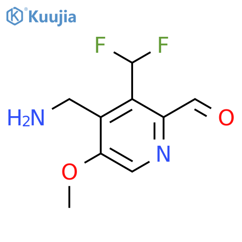 4-(Aminomethyl)-3-(difluoromethyl)-5-methoxypyridine-2-carboxaldehyde structure