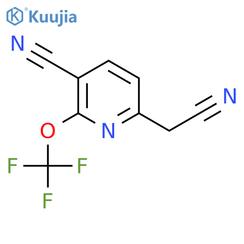 3-Cyano-2-(trifluoromethoxy)pyridine-6-acetonitrile structure