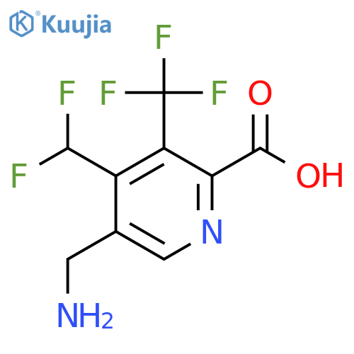 5-(Aminomethyl)-4-(difluoromethyl)-3-(trifluoromethyl)pyridine-2-carboxylic acid structure