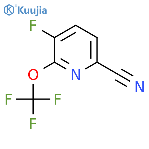 6-Cyano-3-fluoro-2-(trifluoromethoxy)pyridine structure