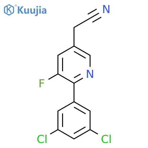 2-(3,5-Dichlorophenyl)-3-fluoropyridine-5-acetonitrile structure