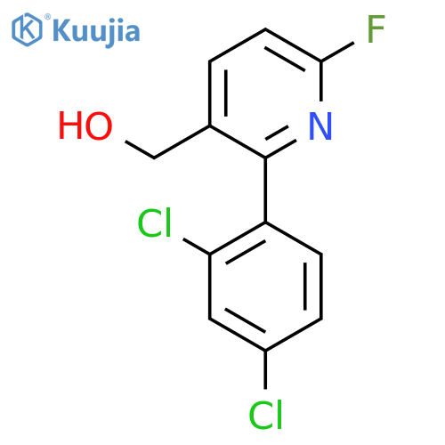 2-(2,4-Dichlorophenyl)-6-fluoropyridine-3-methanol structure