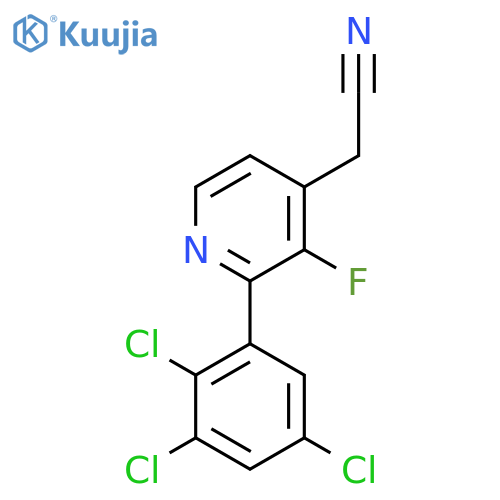 3-Fluoro-2-(2,3,5-trichlorophenyl)pyridine-4-acetonitrile structure