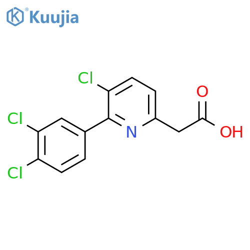 3-Chloro-2-(3,4-dichlorophenyl)pyridine-6-acetic acid structure