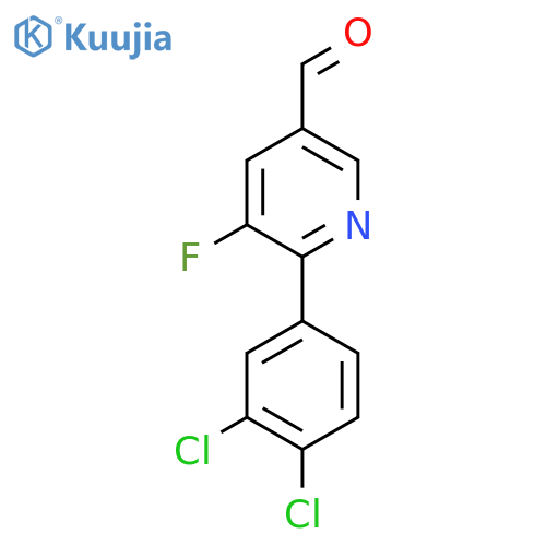 6-(3,4-Dichlorophenyl)-5-fluoronicotinaldehyde structure