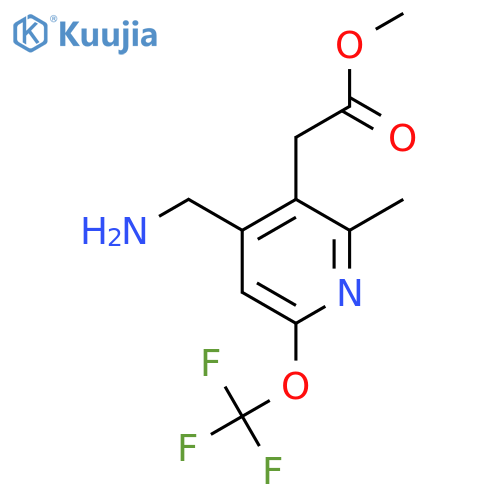 Methyl 4-(aminomethyl)-2-methyl-6-(trifluoromethoxy)pyridine-3-acetate structure