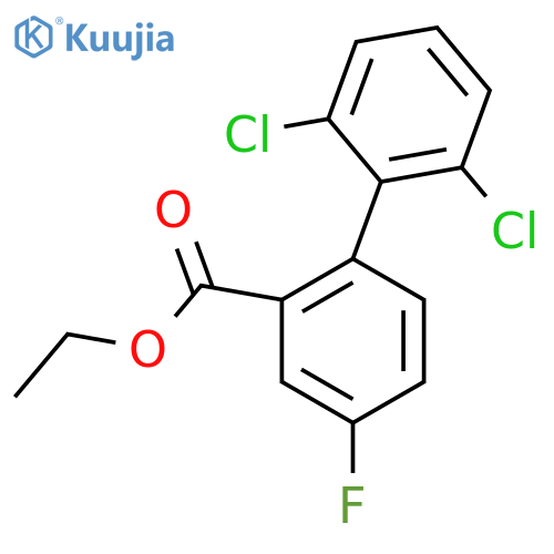 2',6'-Dichloro-4-fluoro-biphenyl-2-carboxylic acid ethyl ester structure