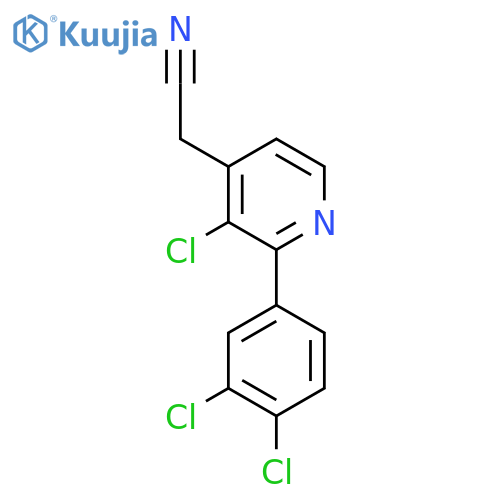 3-Chloro-2-(3,4-dichlorophenyl)pyridine-4-acetonitrile structure